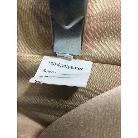 FORMAL SZ 12 L champagne satin beaded corset party gala maxi dress gown NEW b69 - Picture 6 of 8